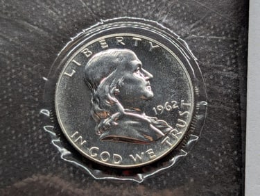 1962 PROOF Benjamin Franklin Silver Half Dollar