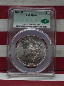 1883-O Morgan Silver Dollar - CAC Cert. MS64