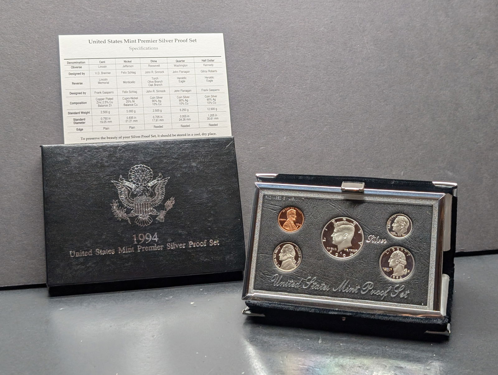 1994-S U.S. Mint Premier Silver Proof Set in OGP w/ COA (1 of 4)