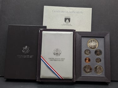 1989-S U.S. Mint Prestige Set in OGP w/ COA - Congressional Commem. Silver Dollar