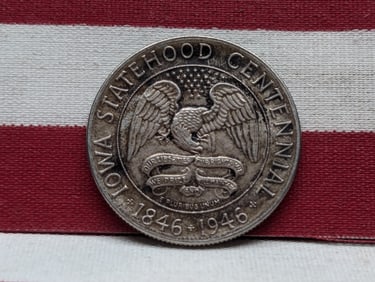 1946 Iowa Commemorative Half UNC. 90% Silver