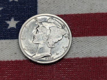 **GEM BU** 1916-S Mercury Silver Dime