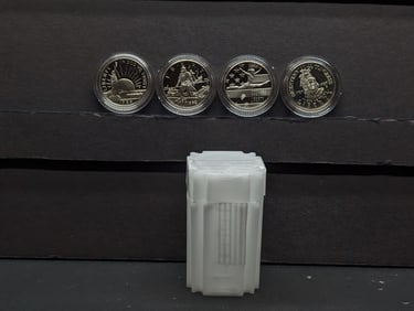 4 US Commemorative Half Dollars: 1986-S SOL, 1989-S Congressional, 1992-S Columbus, and 1992-S