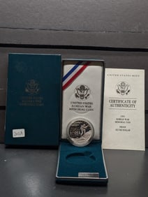 1991-P Korean War Memorial $1. GEM Proof in original box plus COA.