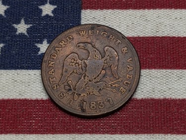 **POPULAR & IN-DEMAND** 1837 Half Cent Pure Copper Token **FINE/VF**