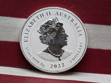 1 1/2 Oz. .9999 SILVER 2022 Australia $2 Sea Turtle Coin