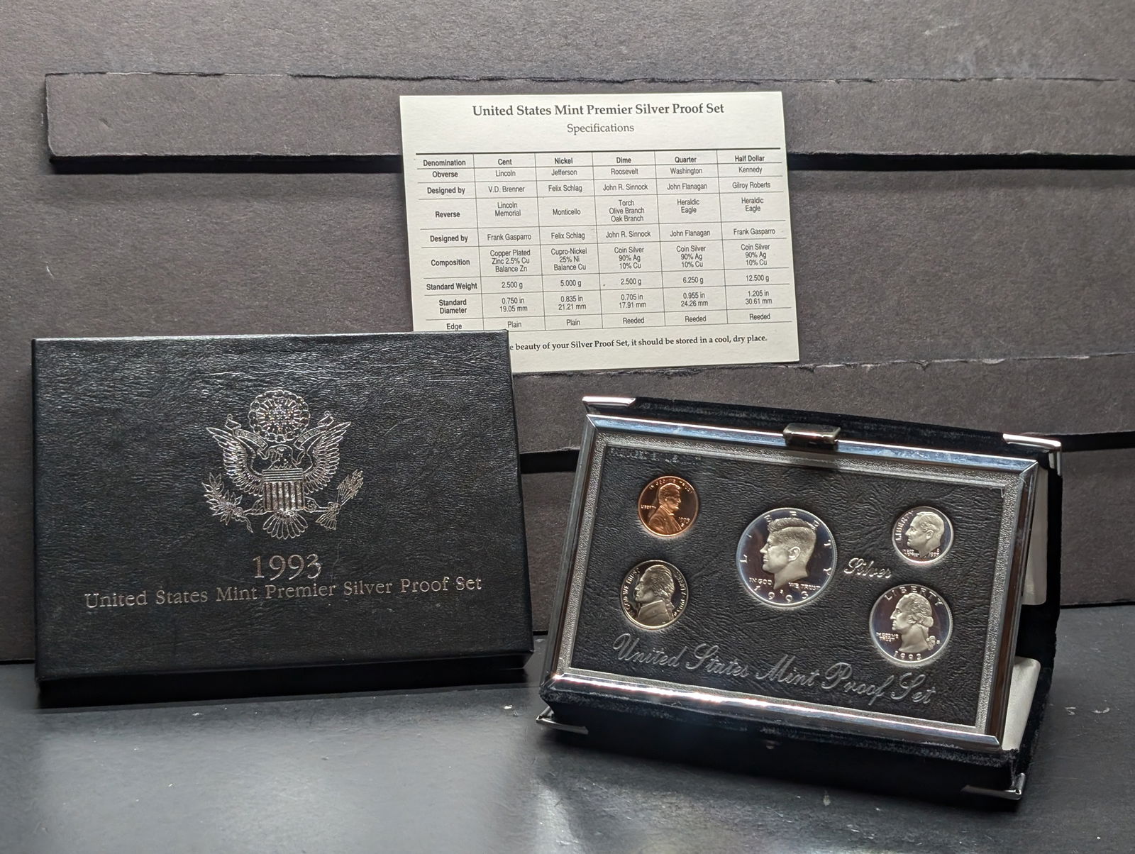 1993-S U.S. Mint Premier Silver Proof Set in OGP w/ COA (1 of 4)