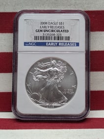 2008 American Silver Eagle - NGC GEM UNC *Early Release*