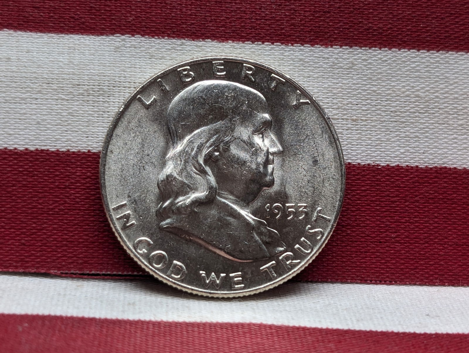 1953-D Frankin Silver Half Dollar **GEM BU** (1 of 2)