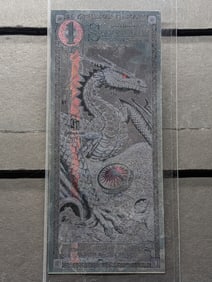 Limited Edition 1/100th Troy Oz. PURE SILVER 2024 Silver Dragons $1.00 Silverback - AWESOME PIECE!!
