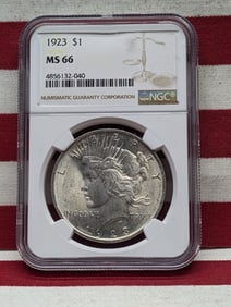 1923 Peace Silver Dollar - NGC MS66
