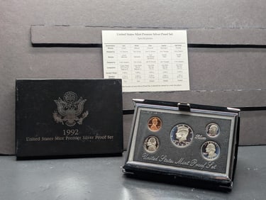 1992-S U.S. Mint Premier Silver Proof Set in OGP w/ COA