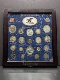 Large!! 20th Century Type Coin Collection in Display Case, 1999 American Silver Eagle, 1928-S Peace