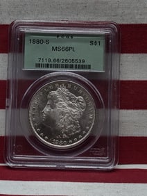 1880-S Morgan Silver Dollar - PCGS MS66 PL