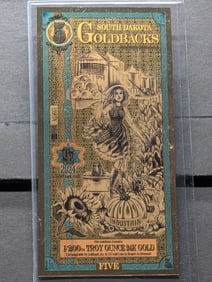 1/200th Troy Oz. 24k PURE GOLD 2024 $5.00 South Dakota Goldback