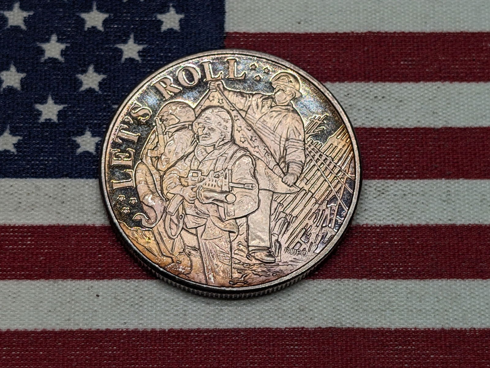 1 Oz. .999 FINE SILVER Let's Roll Designed Round (1 of 2)