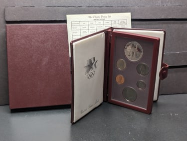 1984-S U.S. Mint Prestige Set in OGP w/ COA - Olympic Coliseum Commem. Silver Dollar