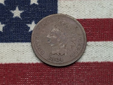 **FINE - BETTER DATE** 1864-L Indian Head Cent, L Not Visible