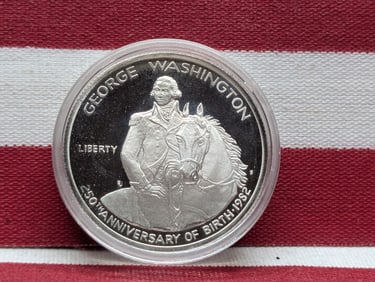 1982-S PROOF George Washington 90% Silver Half Dollar in Capsule