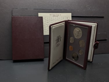 1983-S U.S. Mint Prestige Set in OGP w/ COA - Olympic Discus Thrower Commem. Silver Dollar