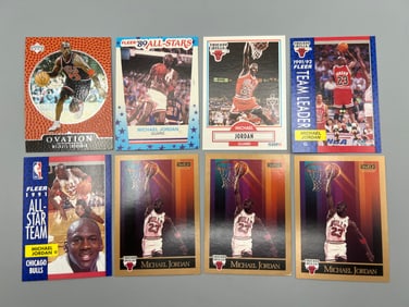 Lot of (8) Michael Jordan Basketball Cards