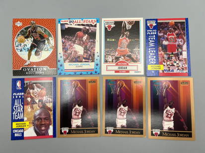Lot of (8) Michael Jordan Basketball Cards: Lot of (8) Michael Jordan Basketball Cards
