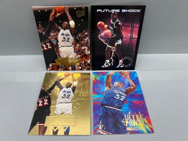 Lot of (4) Shaquille O'Neal Basketball Cards