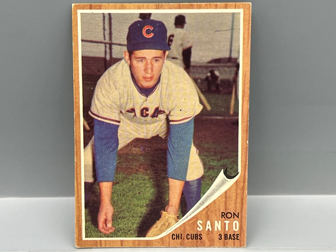 1962 Topps Ron Santo #170 - Green Tint Variation - 2nd Year: 1962 Topps Ron Santo #170 - Green Tint Variation - 2nd Year