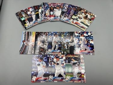 2018 Topps New York Yankees Baseball Team Set W/ Gleyber Torres RCs & Aaron Judge 2nd Year Cards