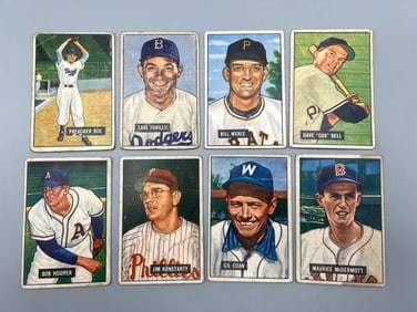Lot of (8) 1951 Bowman Baseball - Varying Conditions