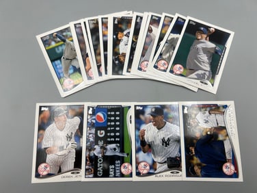 2014 Topps Mini New York Yankees Baseball Team Set - Derek Jeter, Mariano Rivera, Alex Rodriguez