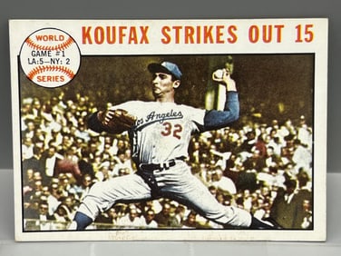 1964 Topps Sandy Koufax #136 - World Series Game #1