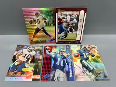 Lot of (5) Charlie Batch Bowman & Collector's Edge Football Serial Numbered Cards