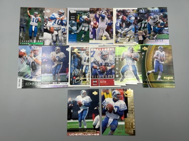 Lot of (14) Charlie Batch Upper Deck Football Serial Numbered Cards