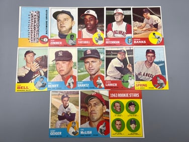 Lot of (13) 1963 Topps Baseball - Varying Conditions