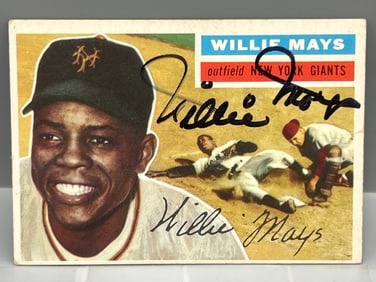 1956 Topps Willie Mays #130 - Autographed - No COA