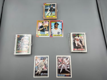 1990, 1991, & 1992 Topps New York Yankees Baseball Team Sets - Don Mattingly, Deion Sanders