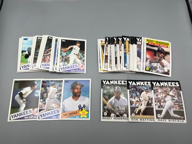 1985 & 1986 Topps New York Yankees Baseball Team Sets - Don Mattingly, Rickey Henderson, Dave