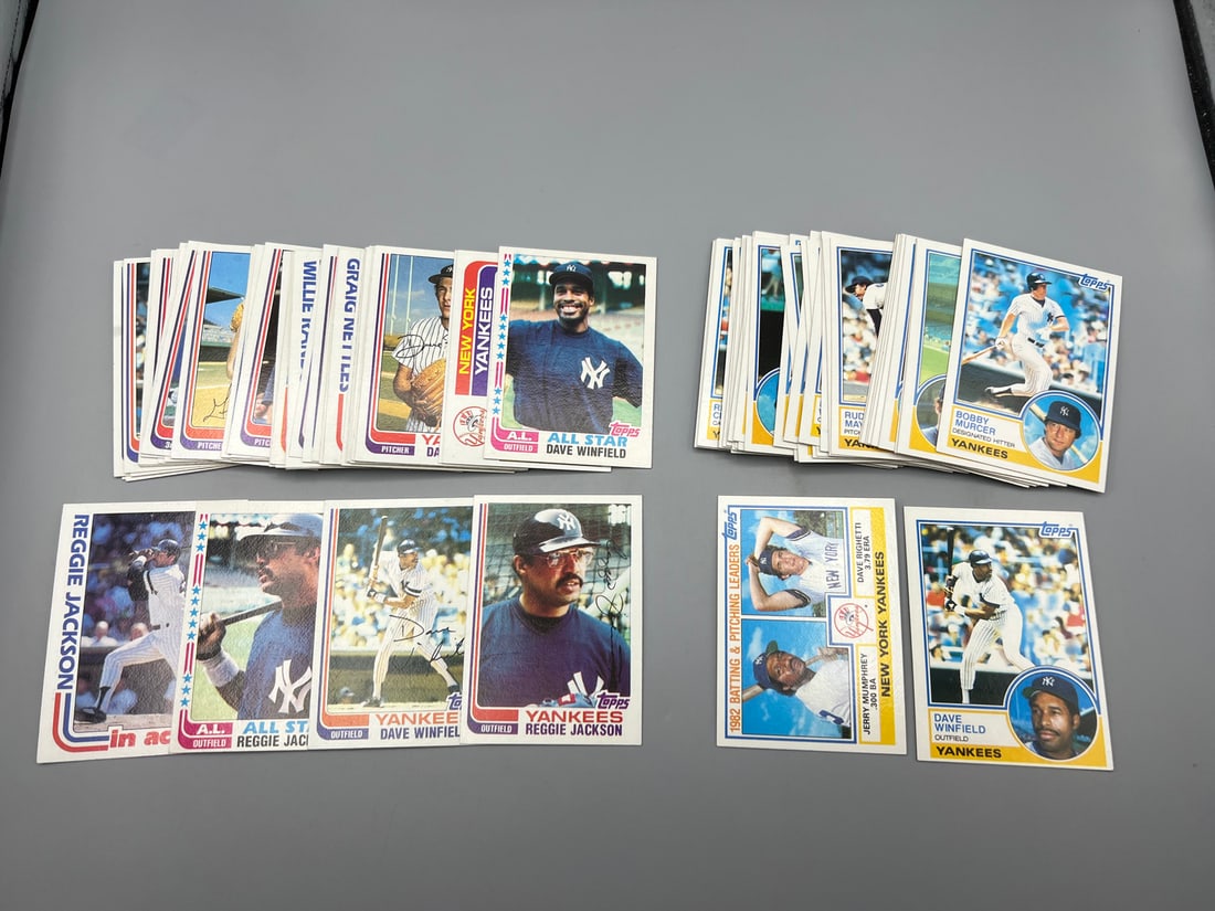 1982 & 1983 Topps New York Yankees Baseball Team Sets - Reggie Jackson, Dave Winfield (1 of 2)
