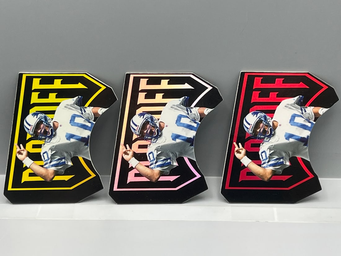 1999 Playoff Absolute SSD Charlie Batch Playoff Honors Die Cut Complete Serial Numbered Insert Set: 1999 Playoff Absolute SSD Charlie Batch Playoff Honors Die Cut Complete Serial Numbered Insert Set W/ Red #/200, Silver #/100, & Gold #/25