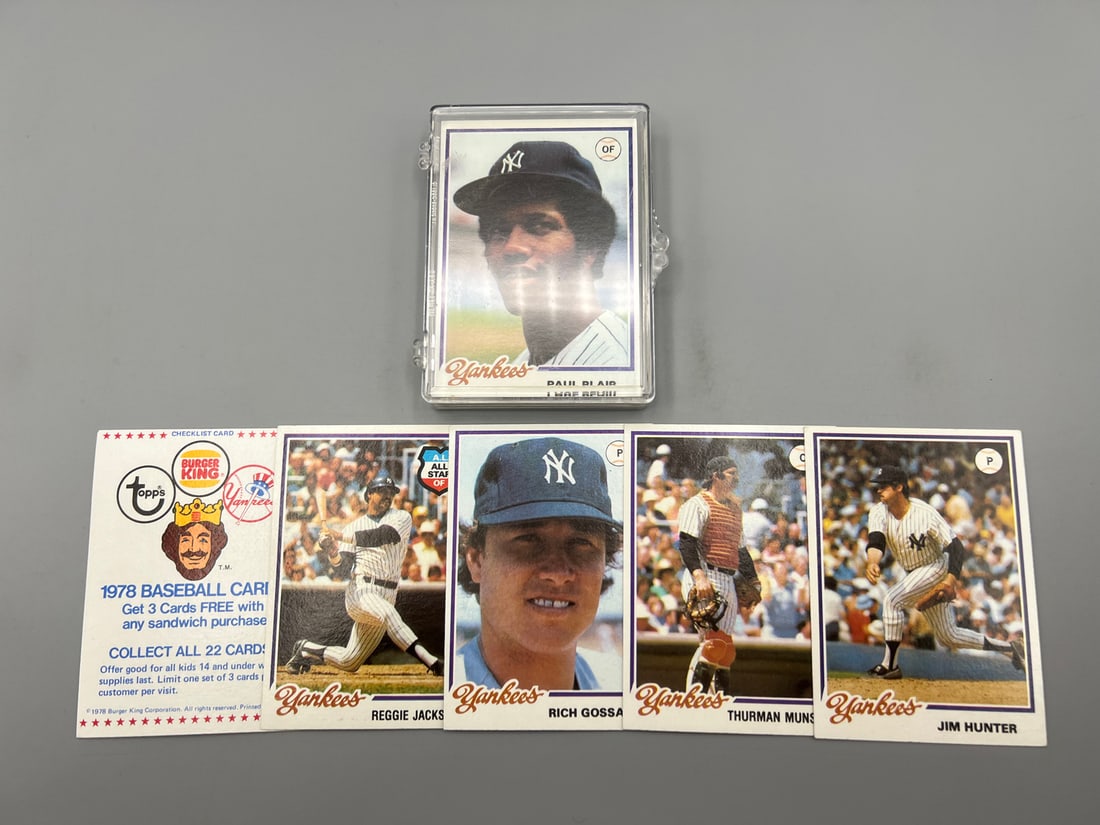 1978 Topps Burger King New York Yankees Baseball Team Set - Reggie Jackson, Thurman Munson, Jim (1 of 2)