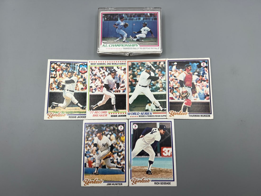 1978 Topps New York Yankees Baseball Team Set - Reggie Jackson, Thurman Munson, Jim Hunter (1 of 2)