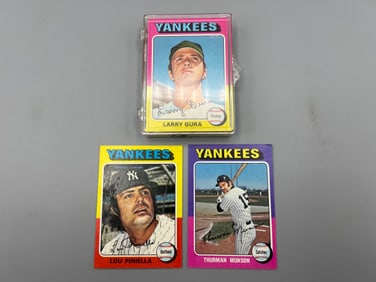 1975 Topps New York Yankees Baseball Team Set - Thurman Munson