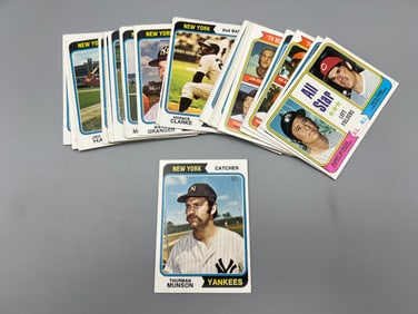 1974 Topps New York Yankees Baseball Team Set - Thurman Munson