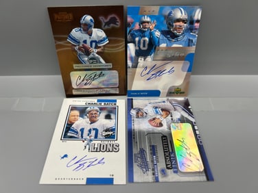 Lot of (4) Charlie Batch Pack Pulled Autograph Cards