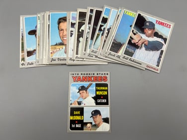 1970 Topps New York Yankees Baseball Team Set W/ Thurman Munson RC
