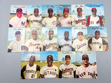 Lot of (16) 1983 Mactac Starliner Stickers - Mickey Mantle, Willie Mays, Roberto Clemente, Pete