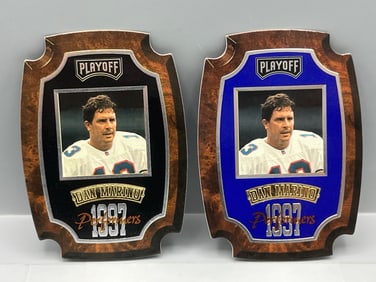 1997 Playoff Contenders Performers Dan Marino Plaques Die Cut #12 & Blue Plaques Die Cut SP #12