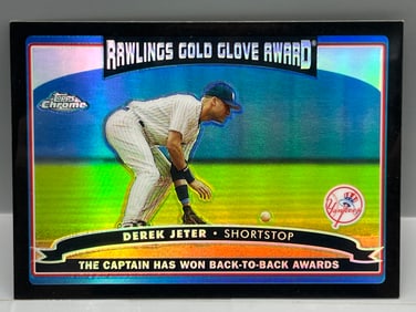 2006 Topps Chrome Derek Jeter Black Refractor #/549