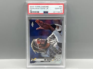 2020 Topps Chrome Fernando Tatis Jr. SSP #84 PSA Gem Mint 10 - Tough image variation